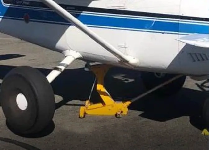 A Nose Gear Aircraft With Landing Wheels